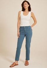 m jeans by maurices&trade; High Rise Color Slim Straight Ankle Jean, , small