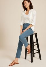 m jeans by maurices&trade; High Rise Color Slim Straight Ankle Jean, , small