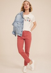 Light Patch Pocket High Rise Wide Leg Jean