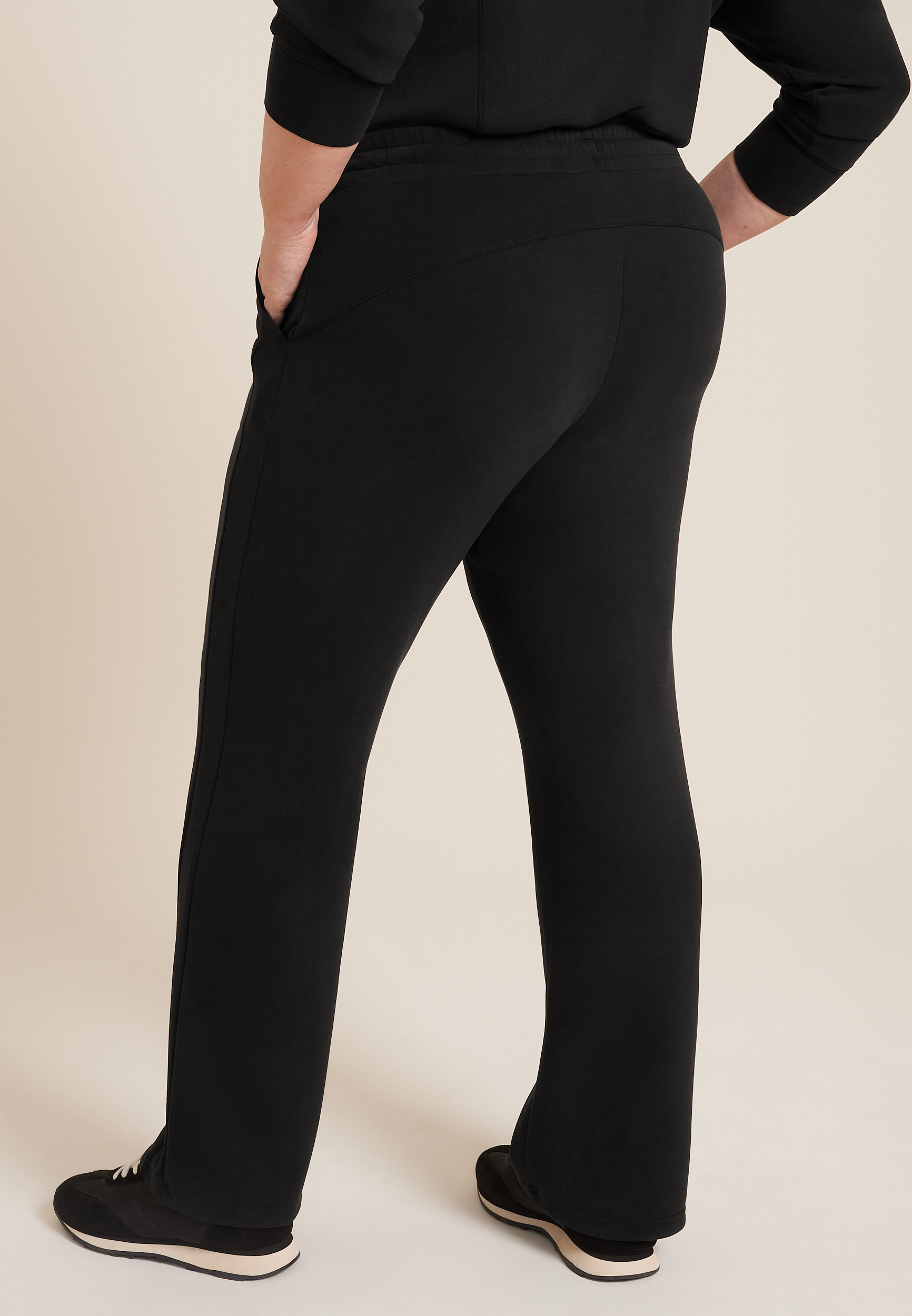 Plus Size Cloud Scuba Knit Wide Leg Sweatpant, C106, large