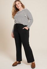 Plus Size Cloud Scuba Knit Wide Leg Sweatpant, C106, small
