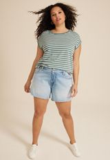 Plus Size m jeans by maurices&trade; High Rise Ripped 5in Short, , small