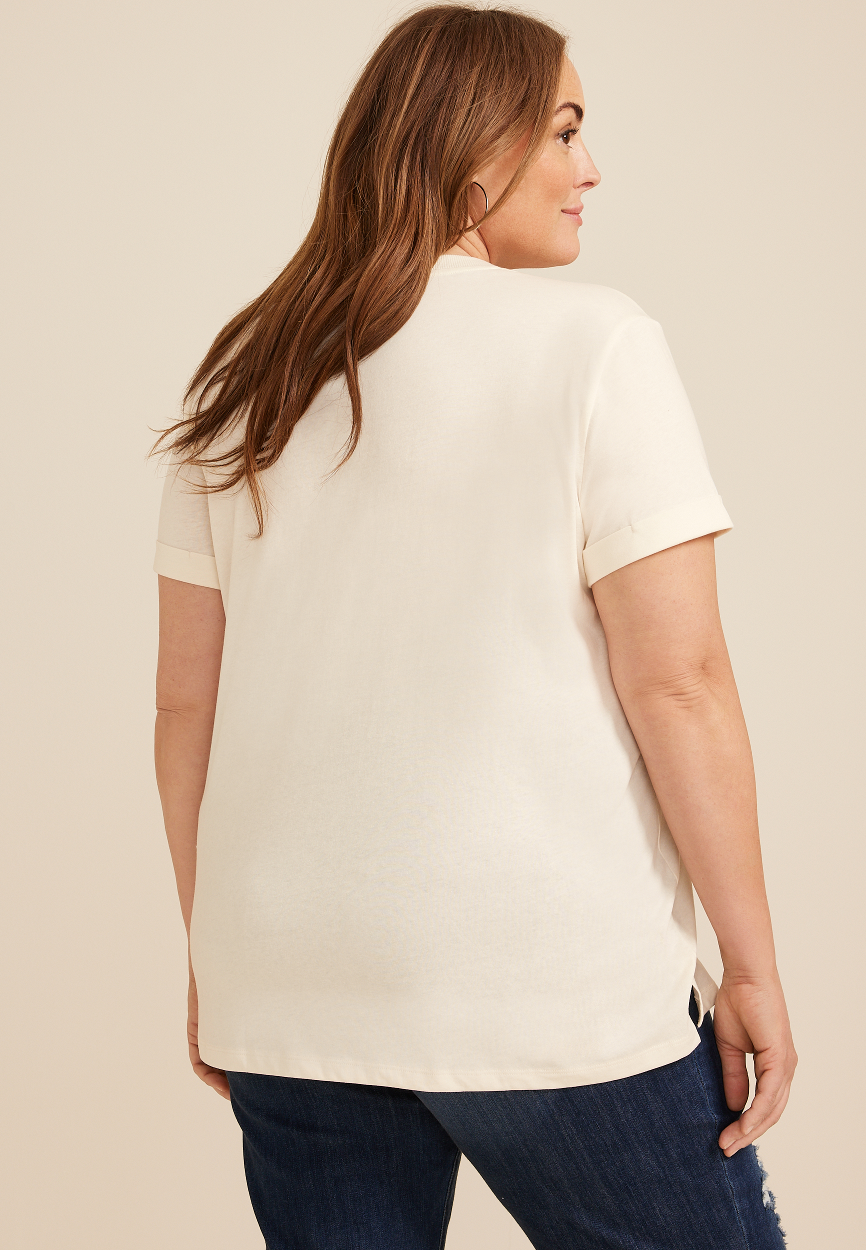 Plus Size Support Your Local Farmers Oversized Fit Graphic Tee, , large
