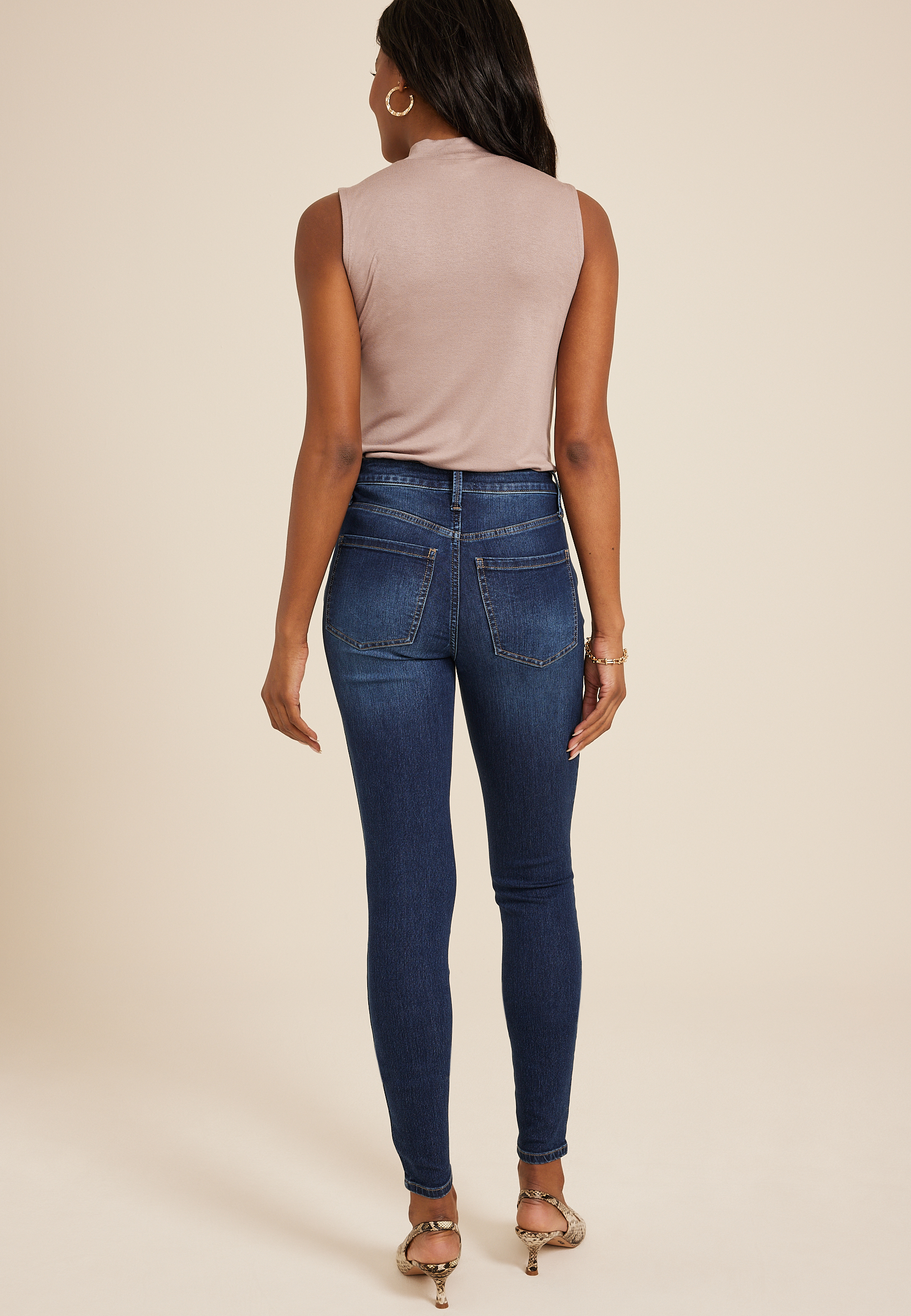 Everflex™ Dark High Rise Super Skinny Jean, C258, large