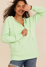 Ribbed Knit Hoodie, C2285, small