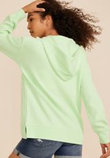 Ribbed Knit Hoodie, C2285, small