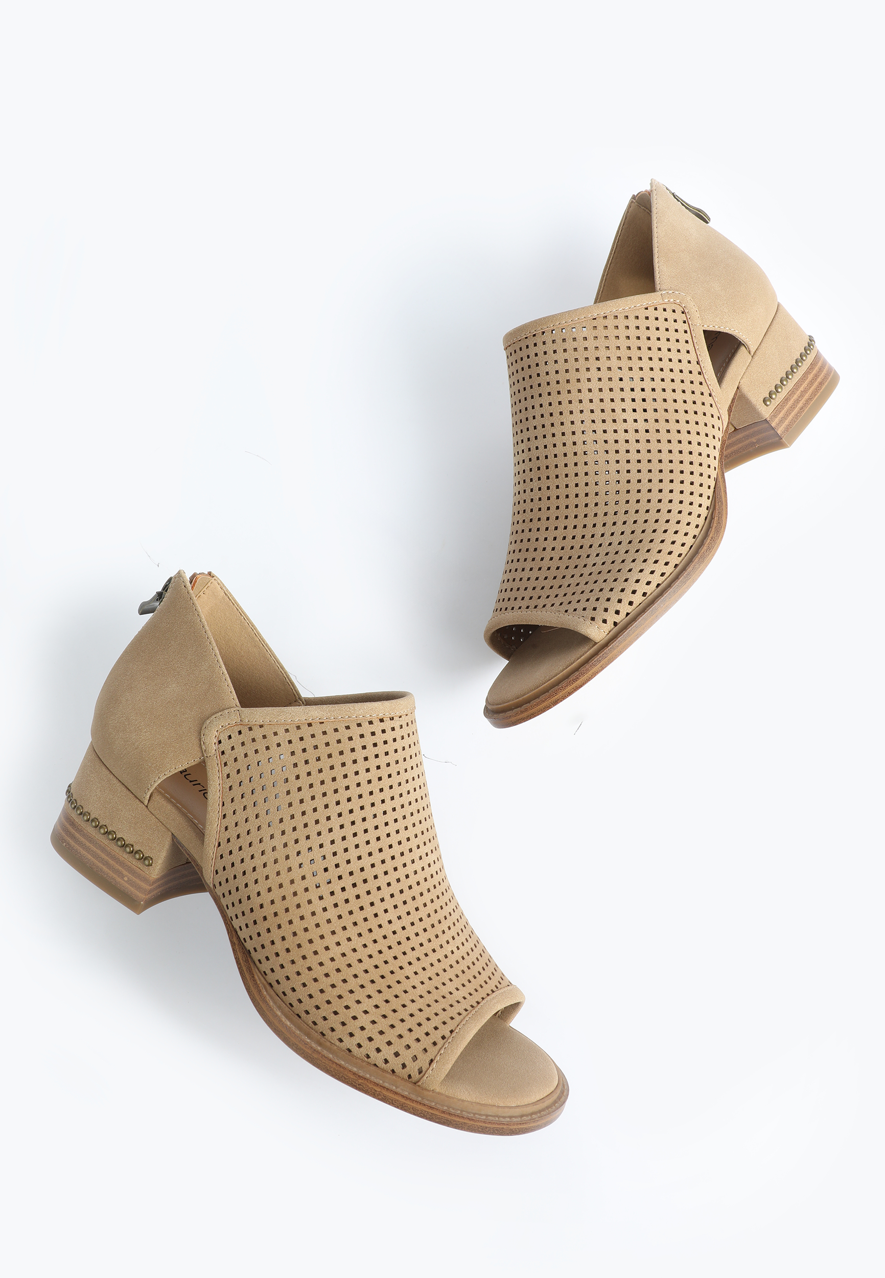 SuperCush Ciara Studded Perforated Block Heel Bootie, C210, large