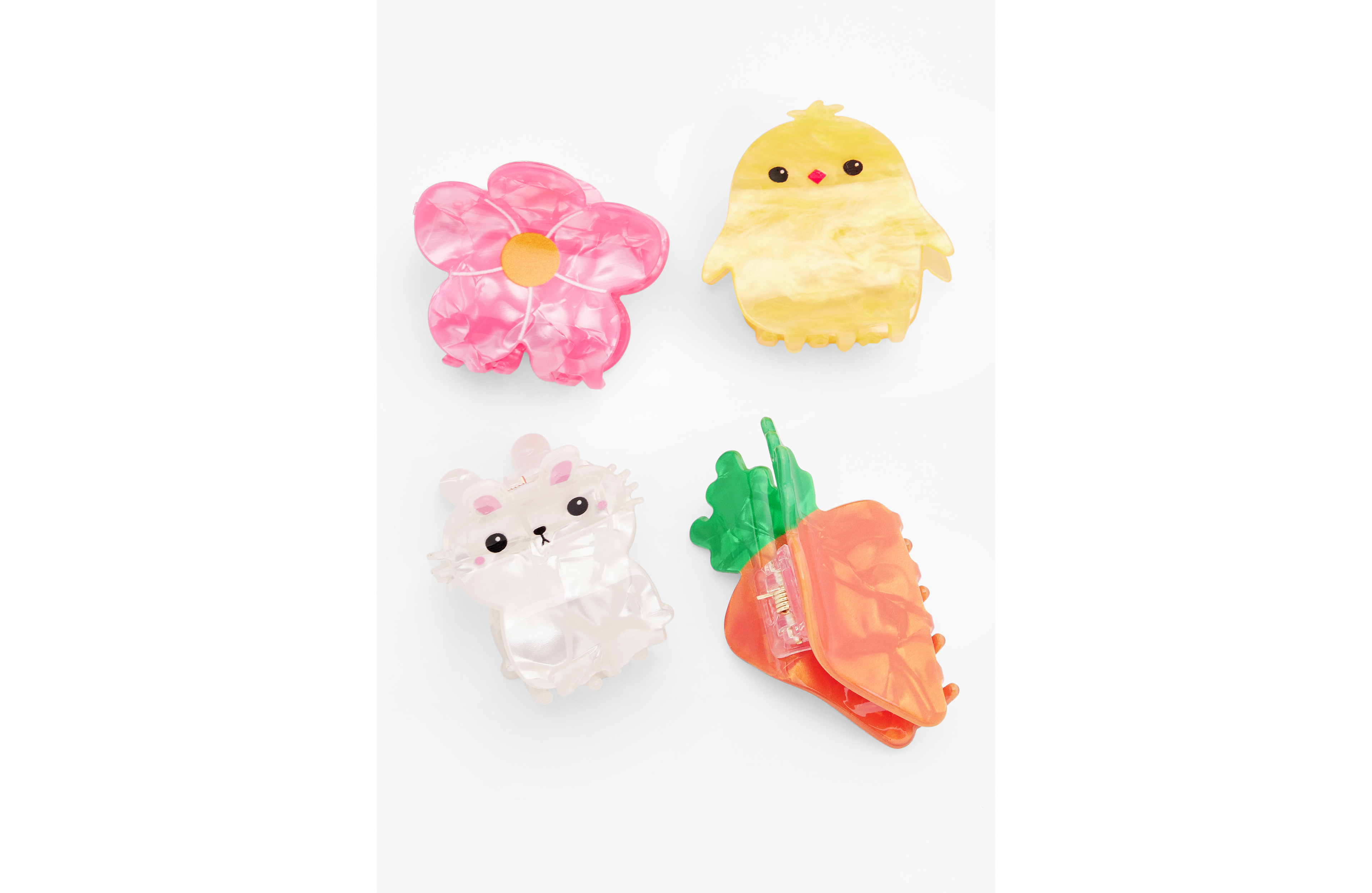 4 Pack Easter Claw Hair Clips