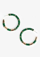 St Patricks Day Hoop Earrings, C1612, small
