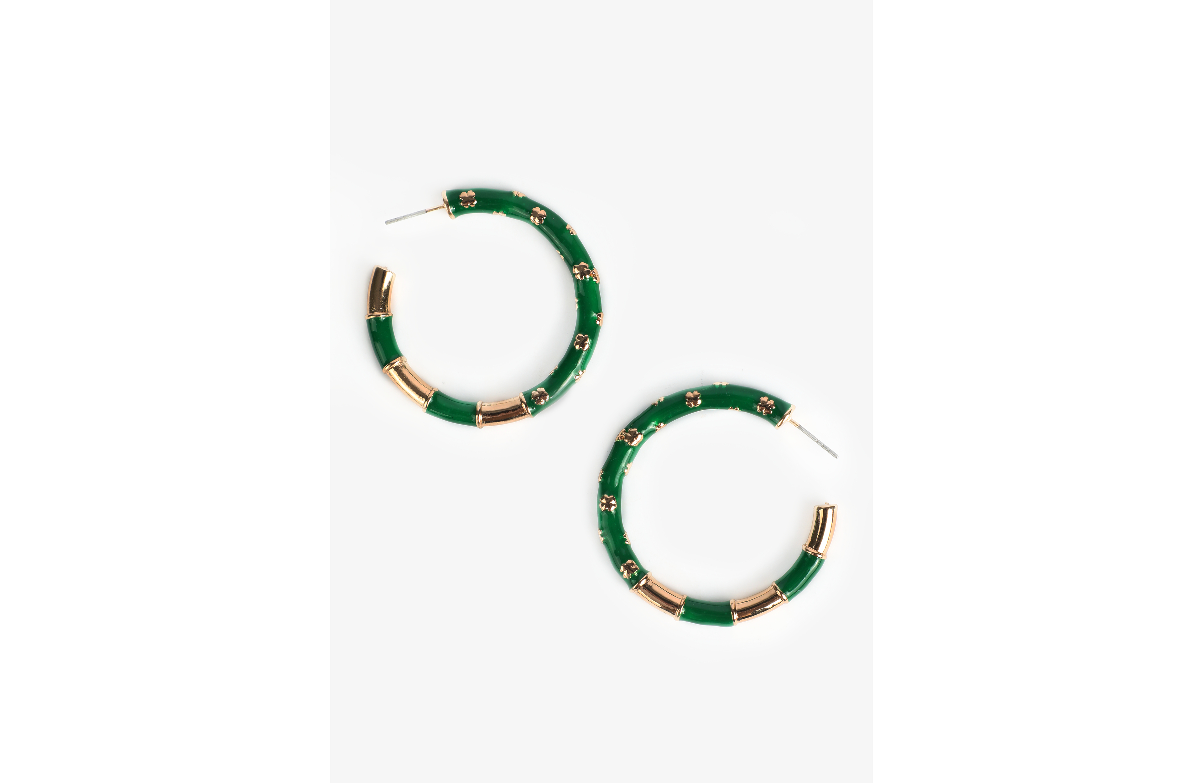 St Patricks Day Hoop Earrings