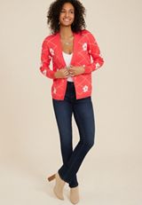 Floral Open Front Cardigan, C2011, small