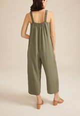 Cool Crepe Jumpsuit, ULTIMATE OLIVE, small