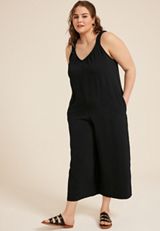 Plus Size Cool Crepe Jumpsuit, C106, small