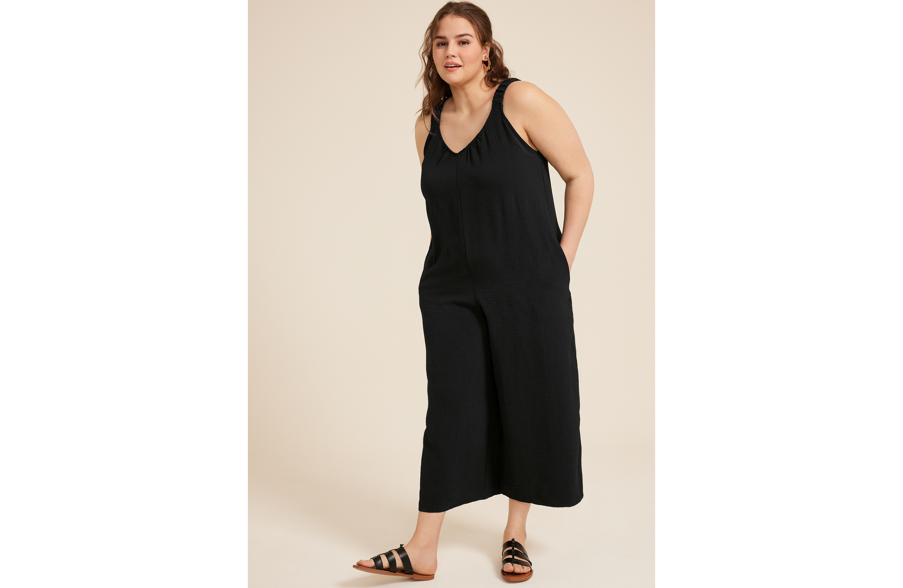 Plus Cool Crepe Jumpsuit