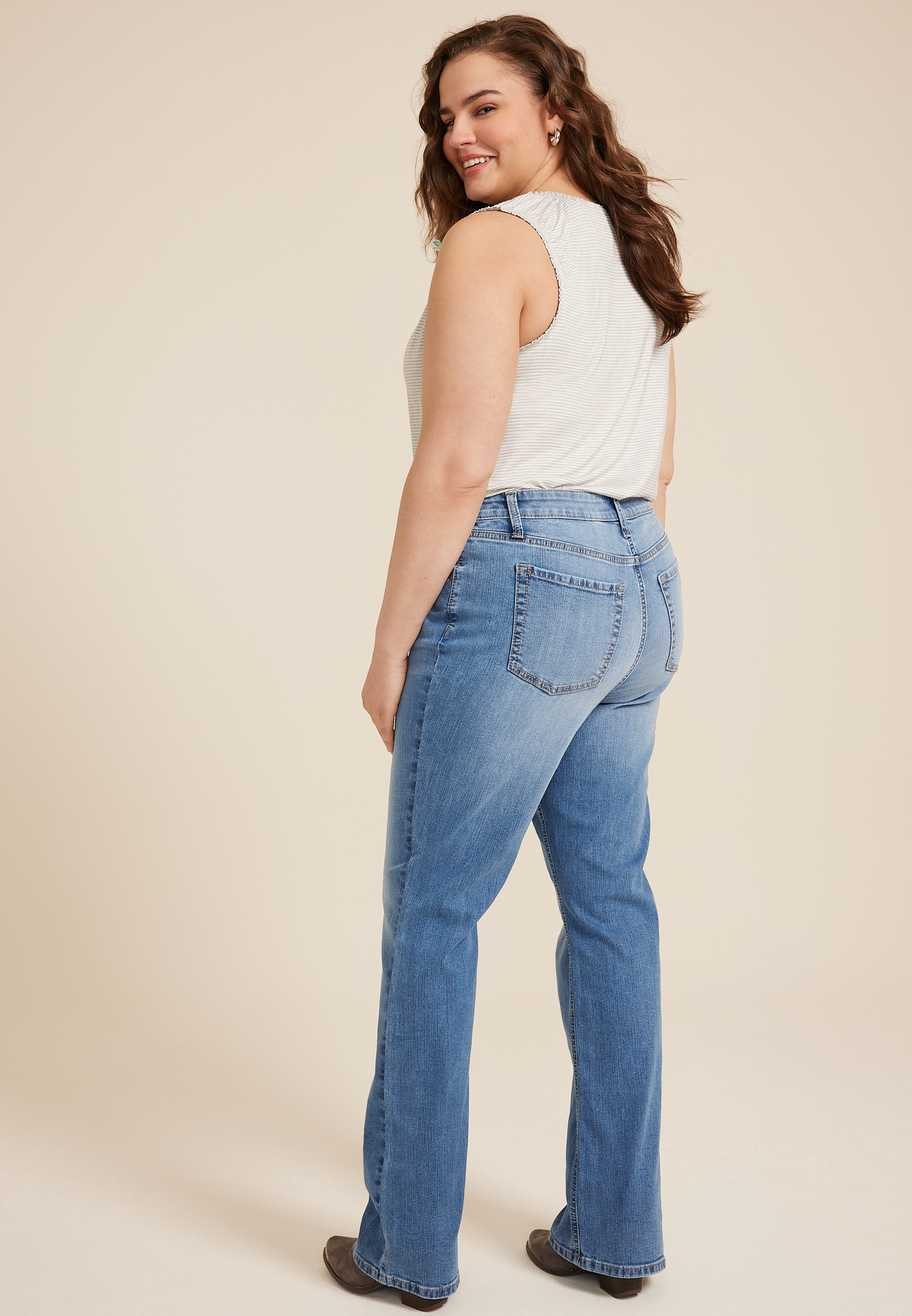 Plus Size m jeans by maurices&trade; Classic Mid Rise Bootcut Jean, MEDIUM SANDBLAST, large