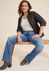 Plus Size m jeans by maurices&trade; Classic Mid Rise Bootcut Jean, MEDIUM SANDBLAST, small