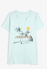 Sunkissed Embroidered Classic Fit Graphic Tee, C7136, small