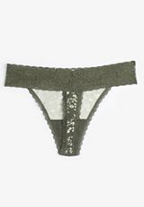 Simply Comfy Cotton Floral Thong Panty, C1829, small