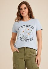 Just Keep Growing Classic Fit Graphic Tee, FOREVER BLUE, small