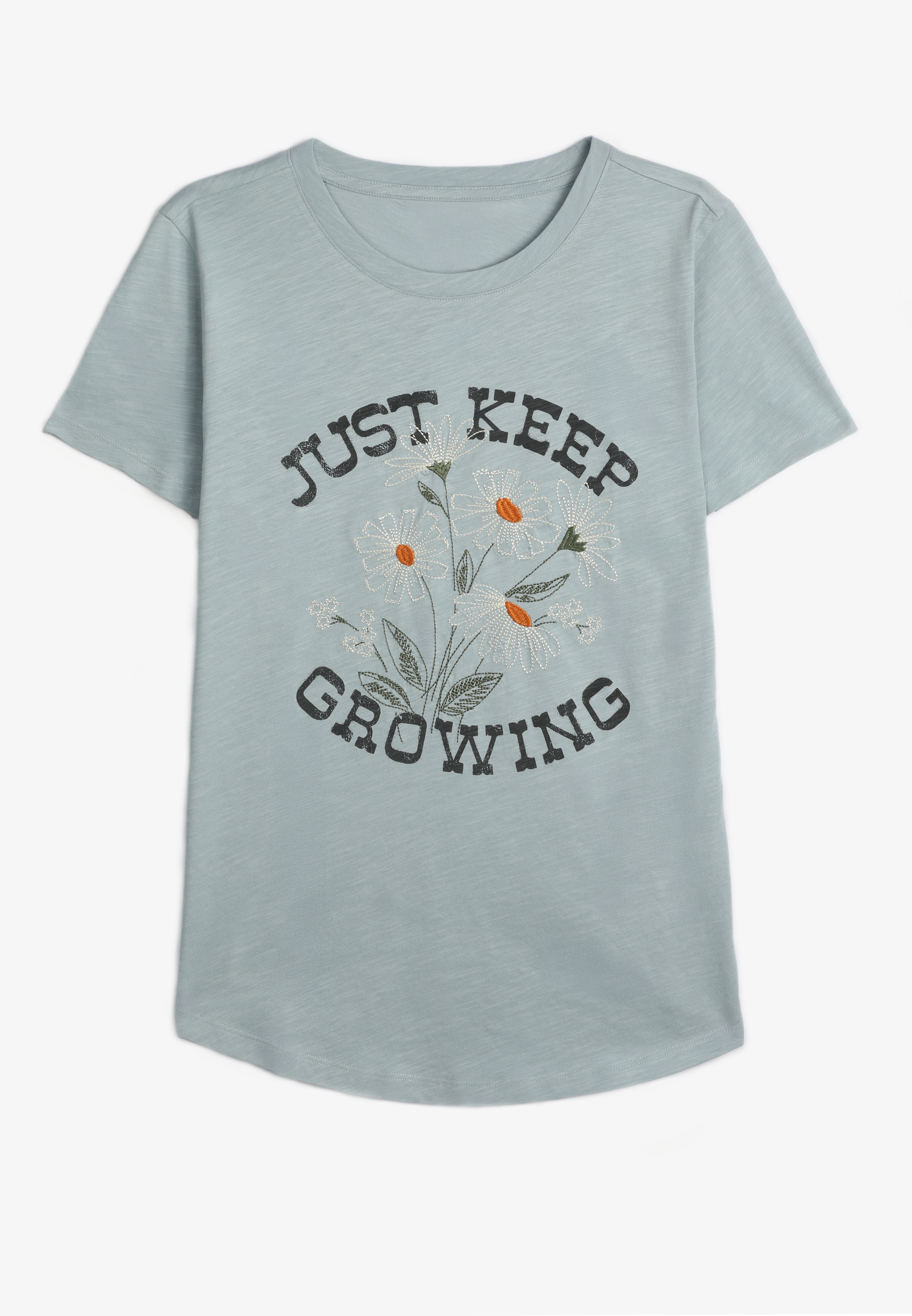 Plus Size Just Keep Growing Classic Fit Graphic Tee, , large