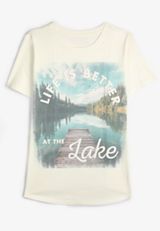 Life Is Better At The Lake Classic Fit Graphic Tee, BRIGHT WHITE, small