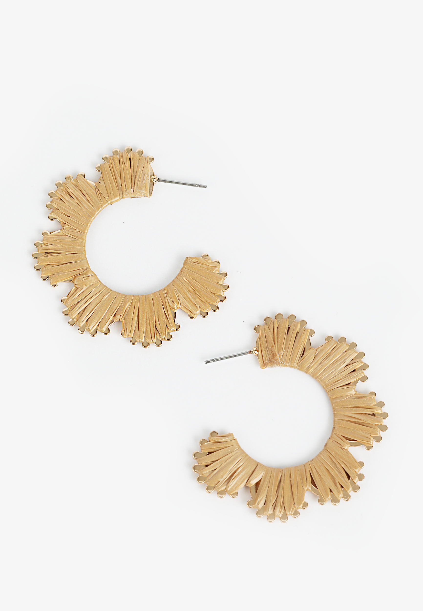 Raffia Floral Drop Earrings