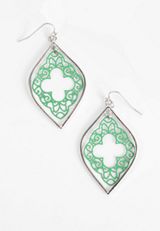 St Patricks Day Filigree Drop Earrings, C1612, small