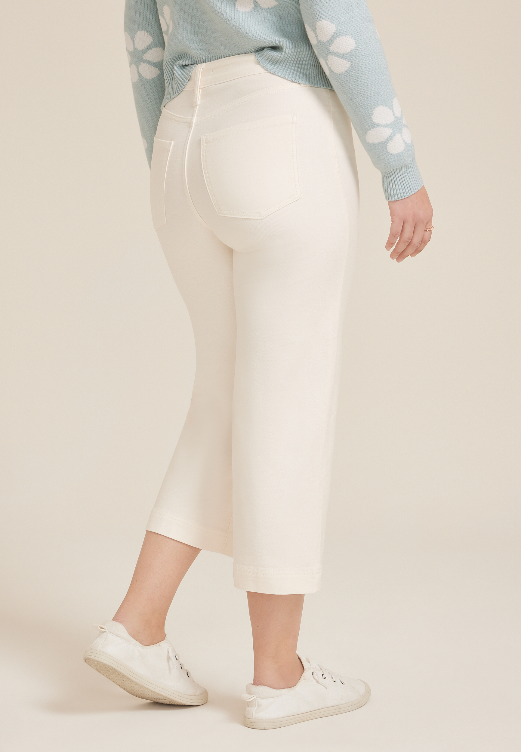 Stretch Twill High Rise Wide Leg Pant | maurices