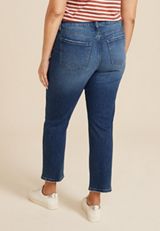 Plus Size m jeans by maurices&trade; Dark Mid Rise Slim Straight Ankle Jean, C258, small