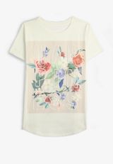 Floral Happiness Classic Fit Graphic Tee, BRIGHT WHITE, small