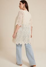 Plus Size Crochet Kimono, C254, small