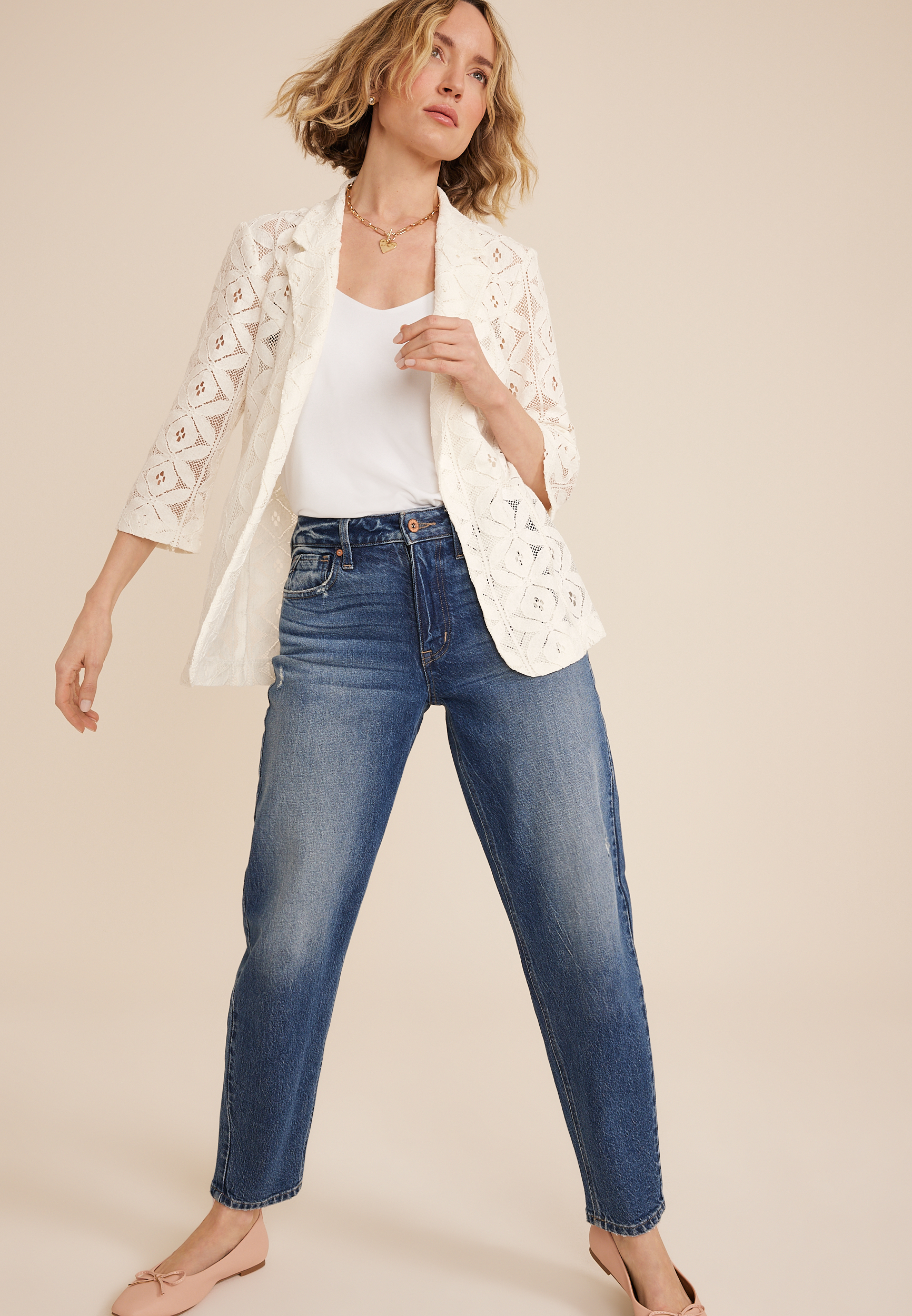 Crochet Lace Blazer, C4673, large