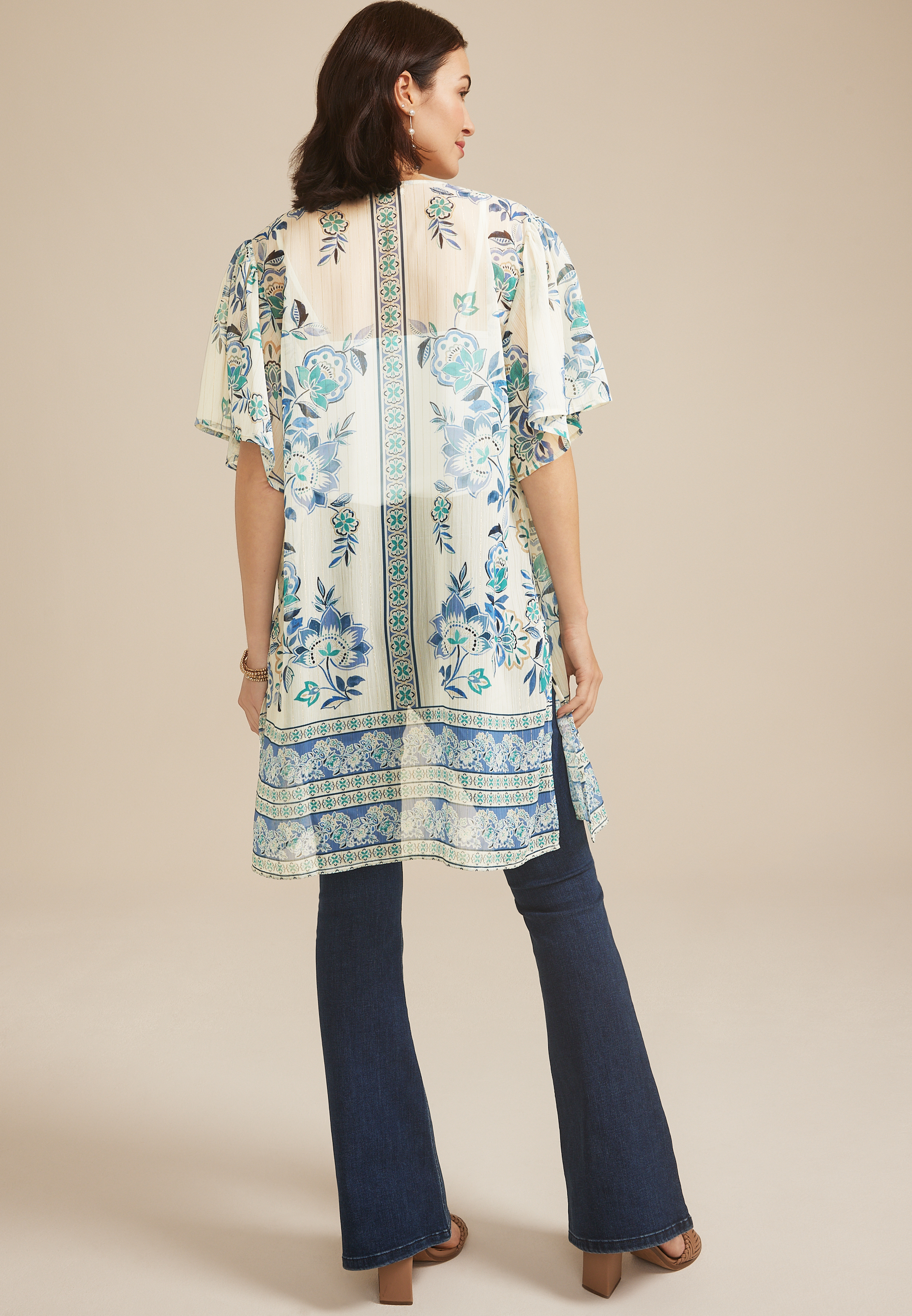 Floral Border Kimono, C1772, large