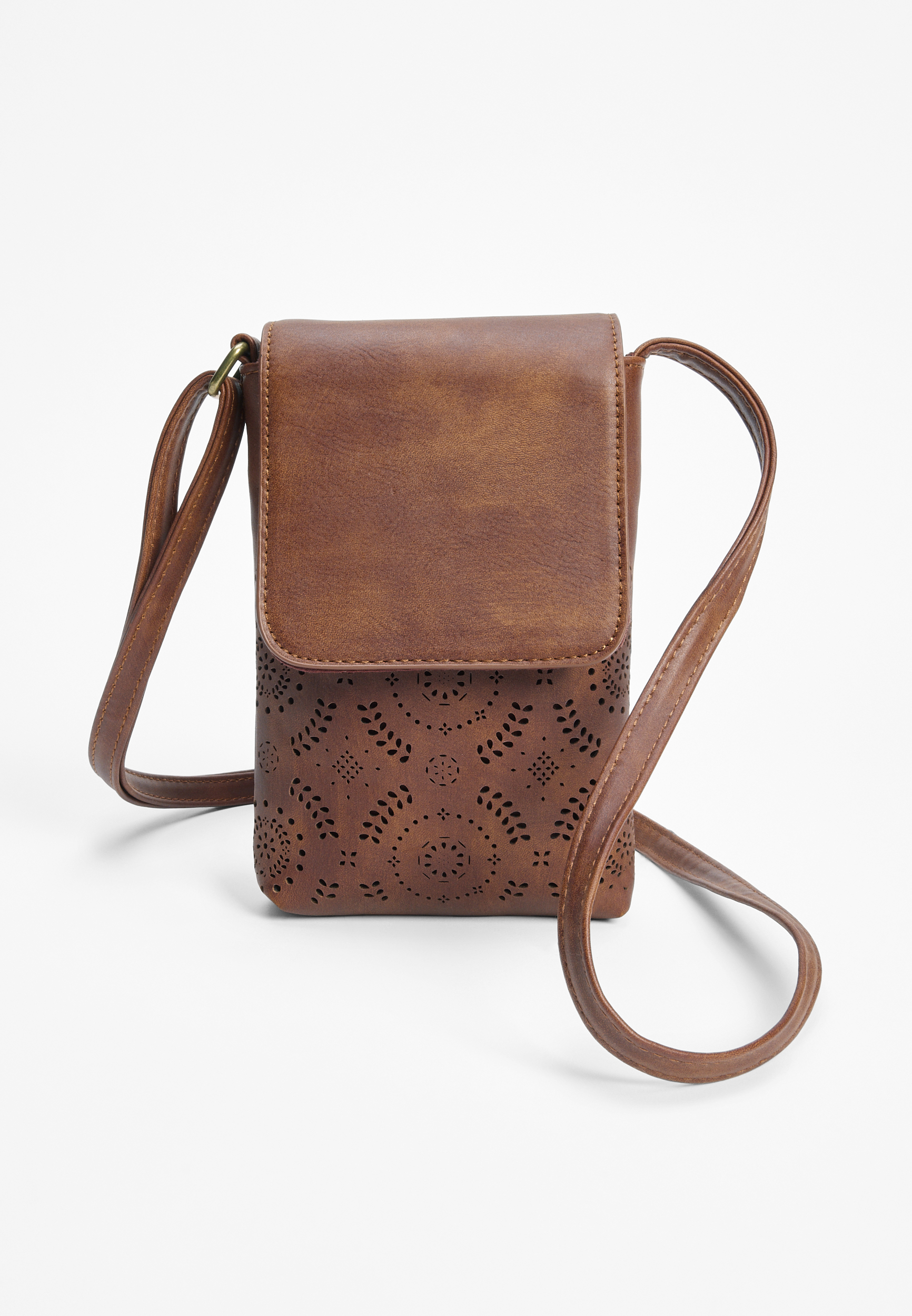 Perforated North South Crossbody Bag, C1144, large
