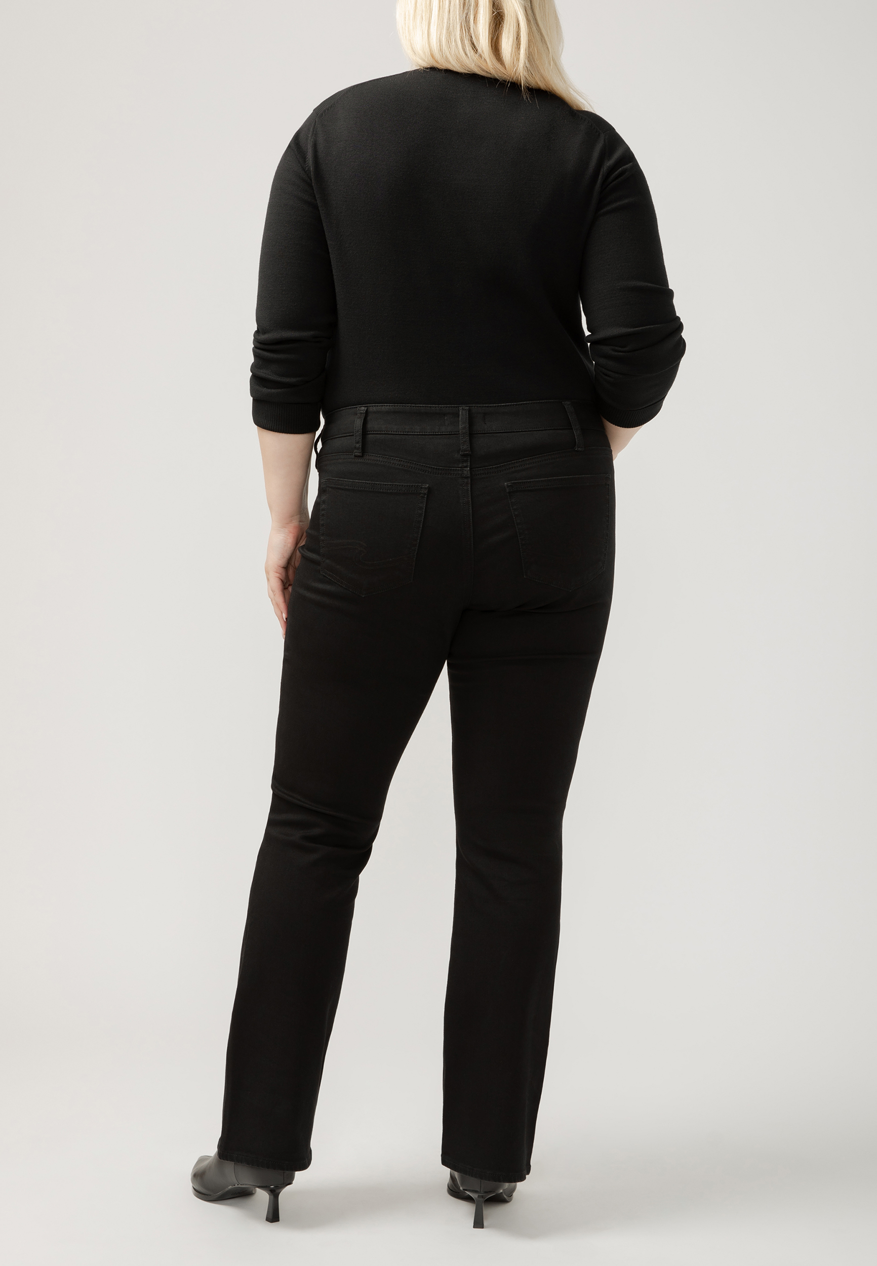 Plus Size Silver Jeans Co.&reg; Black Suki Curvy Mid Rise Bootcut Jean, C106, large