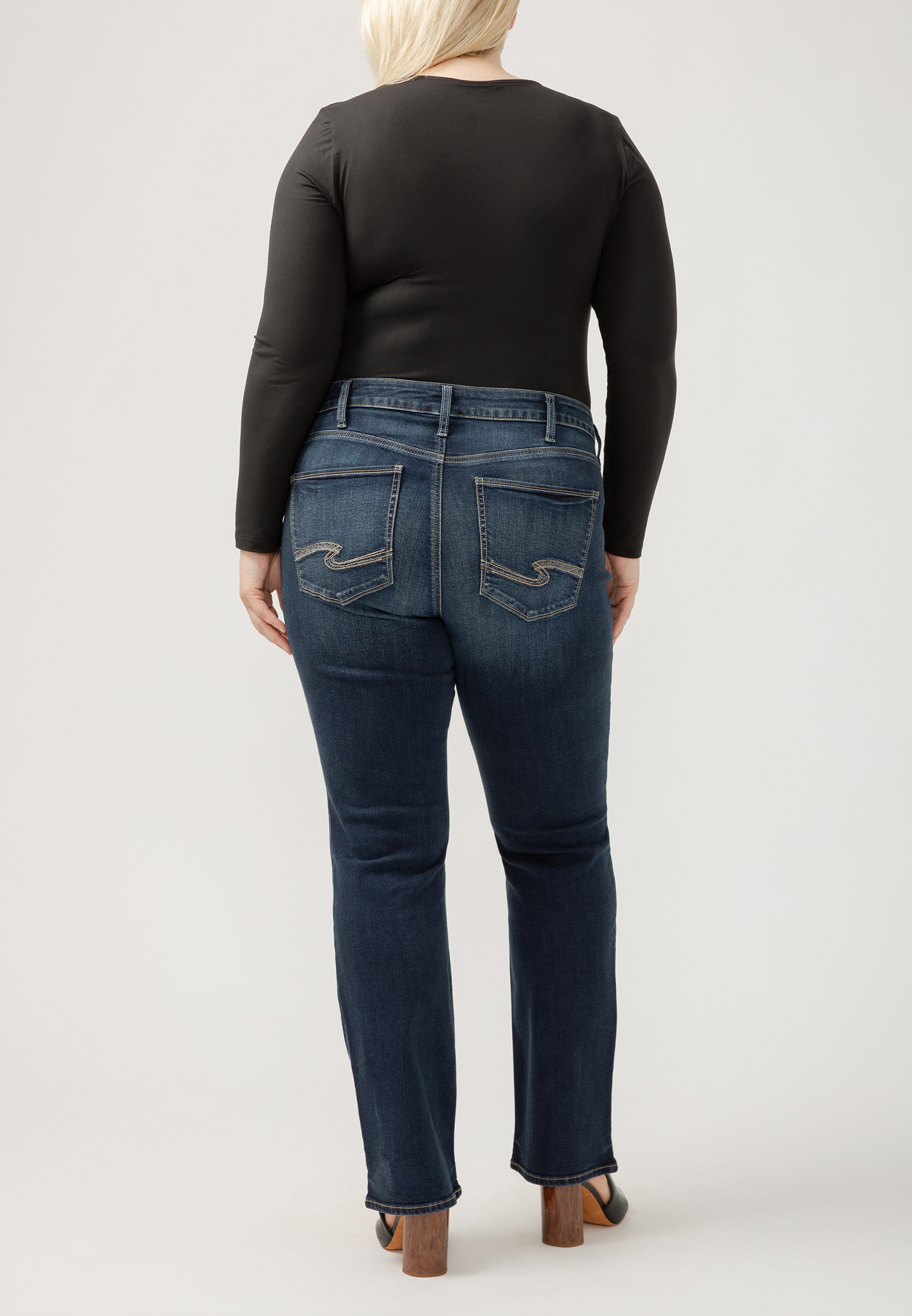 Plus Size Silver Jeans Co.&reg; Avery Dark Curvy High Rise Slim Boot Jean, C258, large