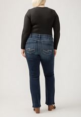 Plus Size Silver Jeans Co.&reg; Avery Dark Curvy High Rise Slim Boot Jean, C258, small