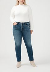 Plus Size Silver Jeans Co.&reg; Most Wanted Mid Rise Buttonfly Straight Jean, C258, small