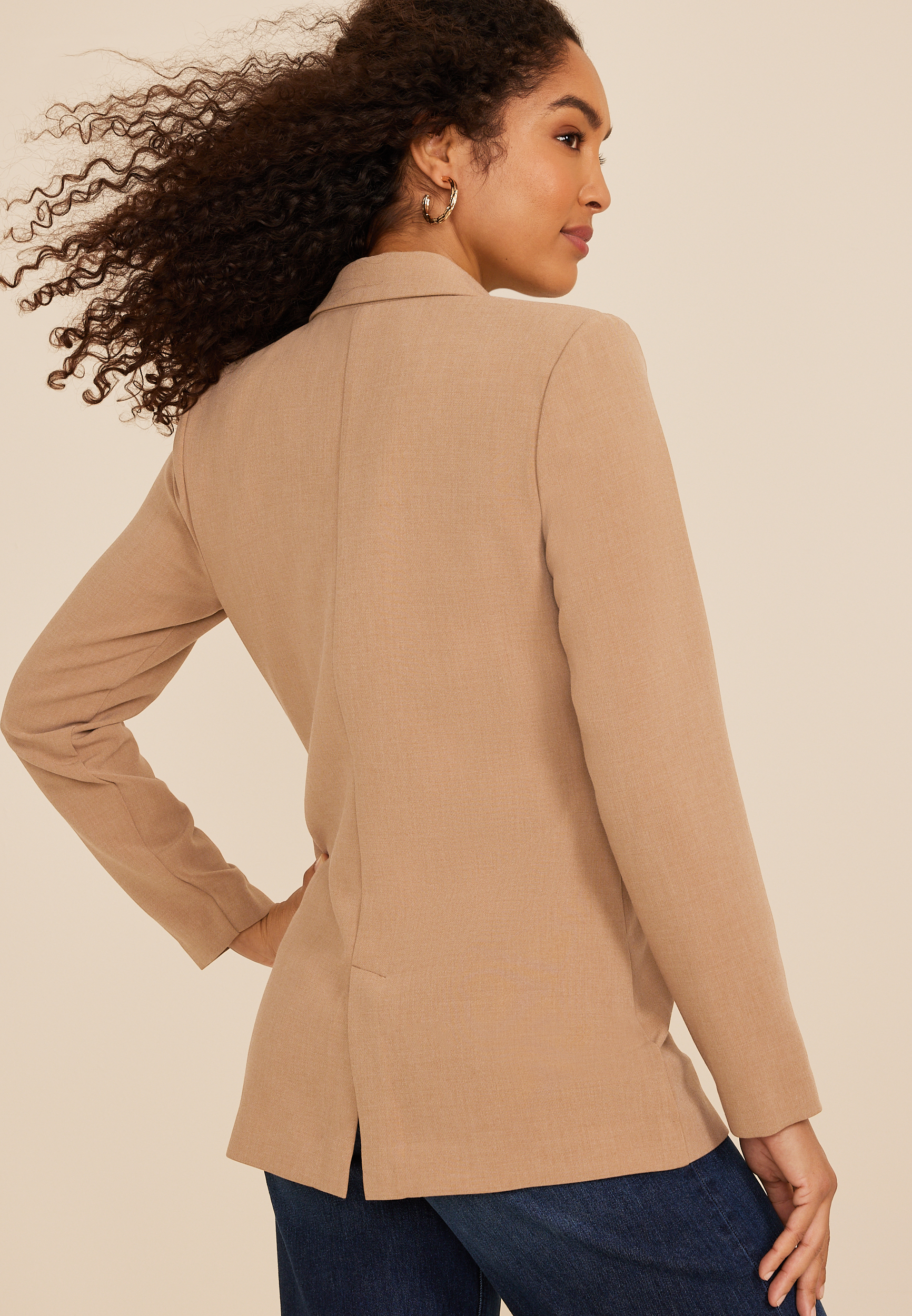 One Button Boyfriend Blazer, C4750, large