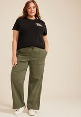 Plus Size Weekender High Rise Wide Leg Pant, C4153, small