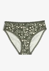 Simply Comfy Cotton Floral Bikini Panty, , small