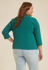 Plus Size Cool Crepe Blazer, C9886, small
