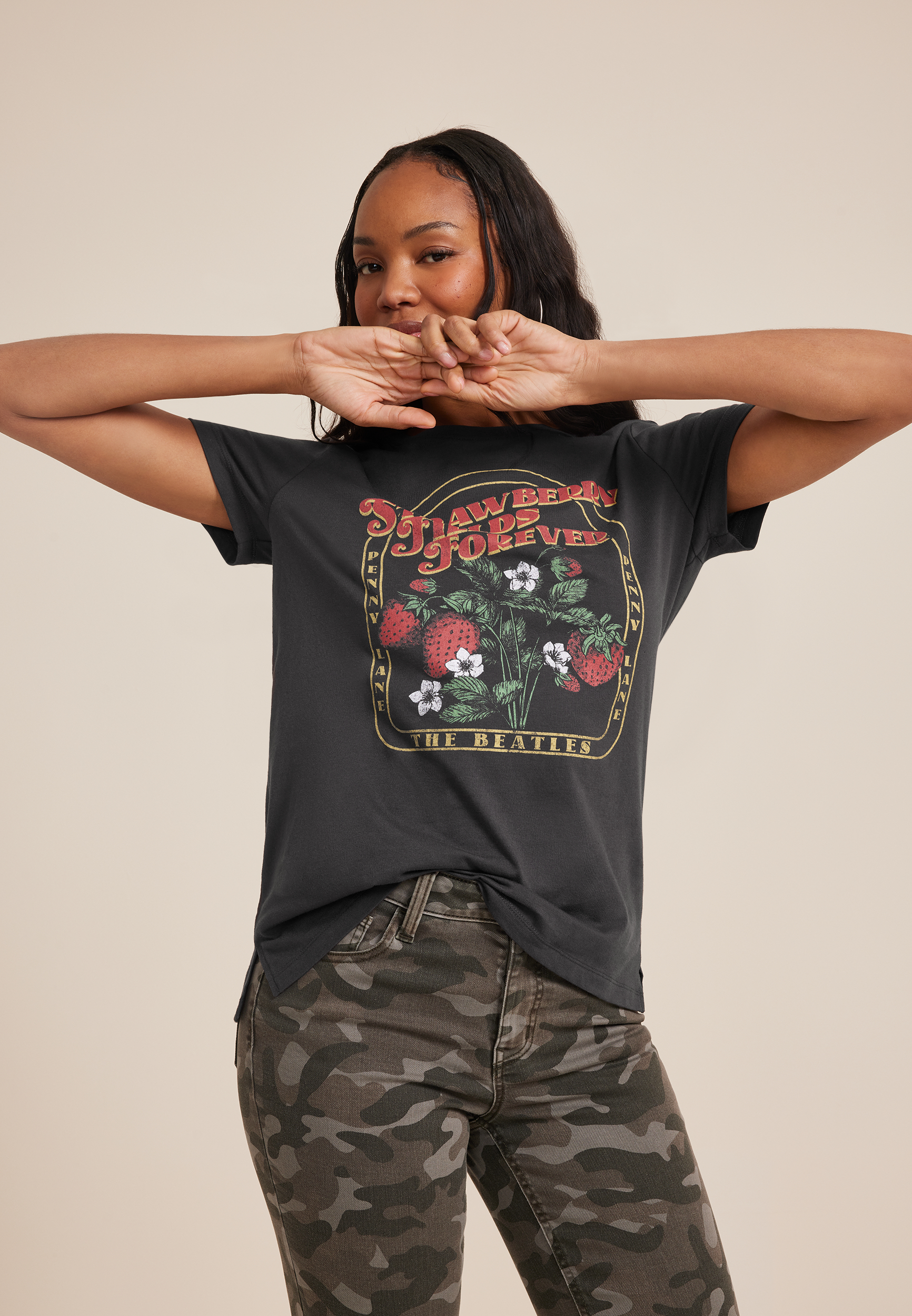 The Beatles Strawberry Fields Forever Classic Fit Graphic Tee