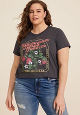 Plus Size The Beatles Strawberry Fields Forever Classic Fit Graphic Tee, C1876, small