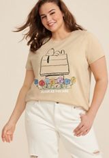 Plus Size Peanuts Bloom As You Are Classic Fit Graphic Tee, C9052, small