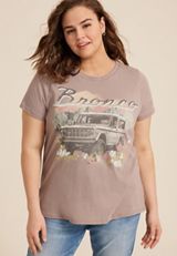 Plus Size Bronco Classic Fit Graphic Tee, , small