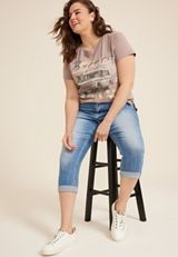 Plus Size Bronco Classic Fit Graphic Tee, , small