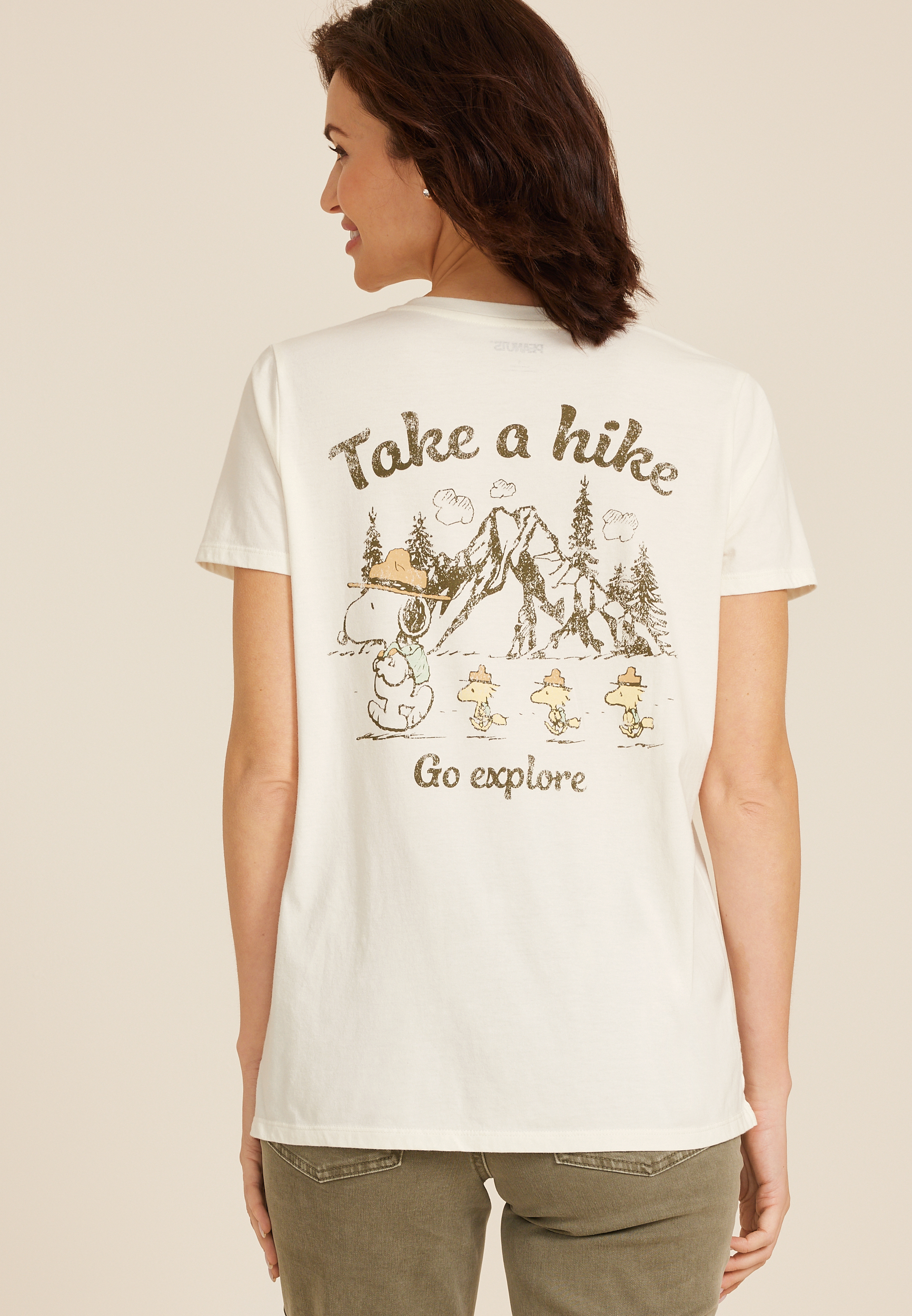 Peanuts Take A Hike Classic Fit Graphic Tee, C2789, large