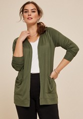 Mesh Open Front Cardigan