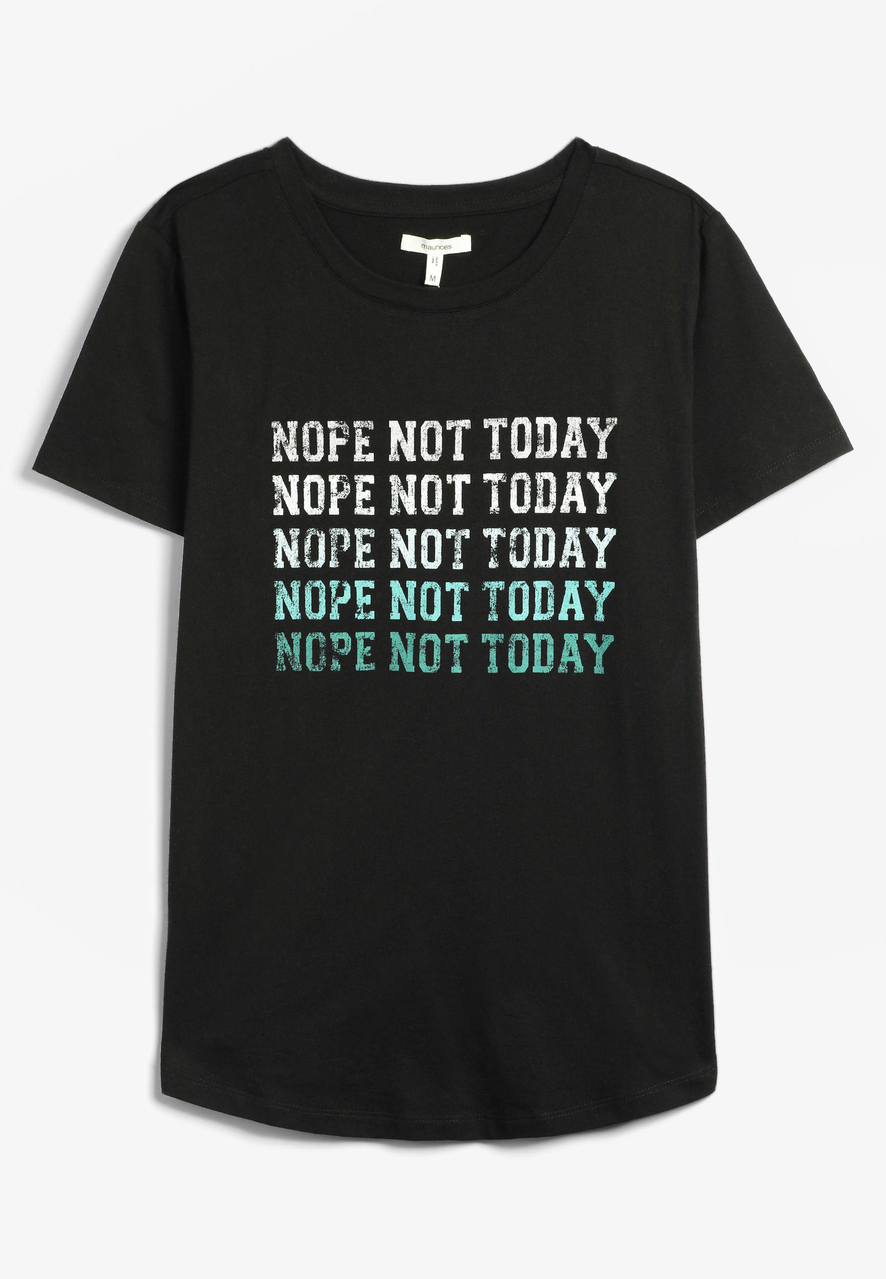 Nope Not Today Classic Fit Graphic Tee, BLACK, large